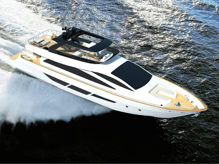 Le Twin est propulsé par deux moteurs Volvo Penta IPS 1350 et dispose de quatre luxueuses cabines.