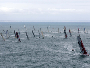 J-100 avant le départ de la Route du Rhum