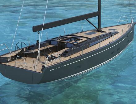 Le GS 48 est disponible en deux versions : l'une "Performance" et l'autre "Race". Ici la version "Race". Nautisme Article