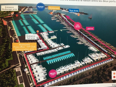 La future disposition de Port Canto, rendez-vous des voiliers en 2019.