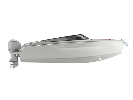 Le E26 Rider est un bowrider innovant équipé d'un moteur hors-bord, flanqué des deux côtés par deux plateformes facilitant à la fois l'accès à bord, l'entrée dans l'eau et la montée. Le E26 Rider est un bowrider innovant équipé d'un moteur hors-bord, flanqué des deux côtés par deux plateformes facilitant à la fois l'accès à bord, l'entrée dans l'eau et la montée.