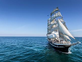 Le Belem en hivernage à Port-Vendres