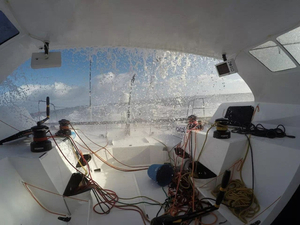 Yoann Richomme mène la flotte des Class40, à la latitude des Açores