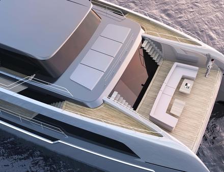 Les espaces de vie ne manqueront pas à l'image de la suite propriétaire située à la proue du catamaran avec une largeur de 14,40 mètres. Un vrai loft ! Nautisme Article