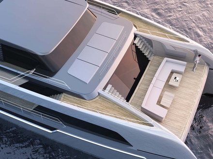 Les espaces de vie ne manqueront pas à l'image de la suite propriétaire située à la proue du catamaran avec une largeur de 14,40 mètres. Un vrai loft ! Nautisme Article