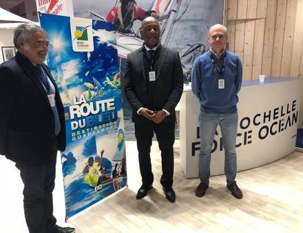 Présentation de la course sur le stand de La Rochelle au Nautic. Nautisme Article