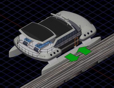 Les deux pontons ont été conçus pour un embarquement facilité depuis un quai. Idem à l'arrière du bateau où une passerelle se déploie (en option). Nautisme Article