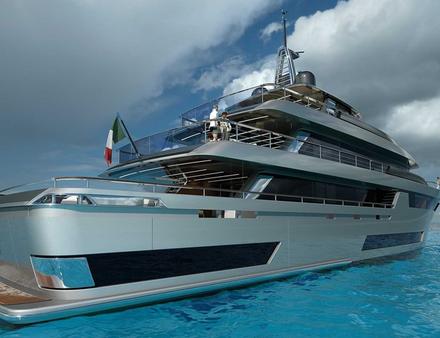 Ce superyacht, de 49 mètres de long sur 9 de large, reprend les codes à succès des superyachts de la marque : confort, élégance et innovation, le tout en acier et aluminium. Nautisme Article