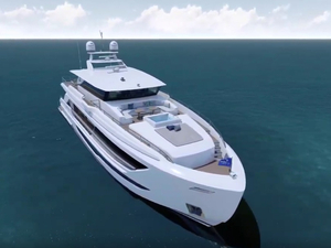 Première visite du superyacht Horizon FD102 Skyline