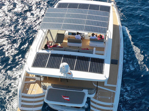 Le catamaran solaire Silent 55 fait ses débuts au Yachting Festival de Cannes