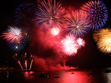 C'est depuis l'immense plage de La Baule qu'est tir&eacute; le feu d'artifice du 14 juillet