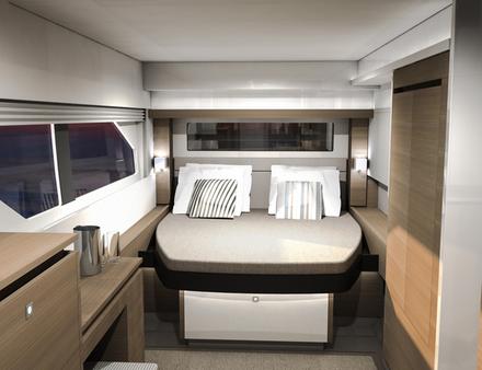 Le Leopard 53 PC est disponible en versions 3 ou 4 cabines avec la possibilité de séparer la cabine équipage. Nautisme Article