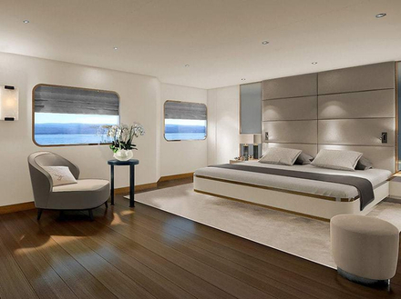 L'Aqua Blu s'associe avec Cor D. Rover Design pour arranger avec goût son intérieur, utilisant des matières luxueuses telles que le laiton et l'ivoire. L'Aqua Blu s'associe avec Cor D. Rover Design pour arranger avec goût son intérieur, utilisant des matières luxueuses telles que le laiton et l'ivoire.