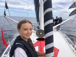 Après 14 jours de traversée Greta Thunberg arrive à New York !