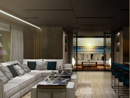 L'éclairage naturel à l'intérieur du superyacht est un point fort du futur Baglietto... Nautisme Article