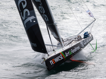 L'IMOCA 60 à foils du duo Amedeo-Peron sera au départ de la Transat Jacques Vabre le 3 novembre au Havre. Nautisme Article