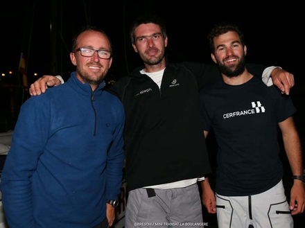 De gauche à droite, le podium du week-end : François Jambou , Axel Tréhin et Tanguy Bouroullec.