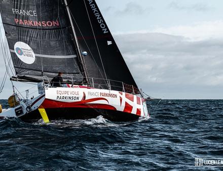 Les Class40 ne sont que quatre à avoir plus de dix ans au départ de cette Transat Jacques Vabre. La classe attire des jeunes talents à l?image des bizuths Cancalais Florian Gueguen et Raphaël Auffret, sur Equipe Voile Parkinson. Nautisme Article