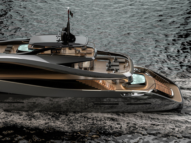 Fabriqué entièrement en aluminium, le superyacht Super Sport 65 a une longueur totale de 65,50 mètres. Nautisme Article