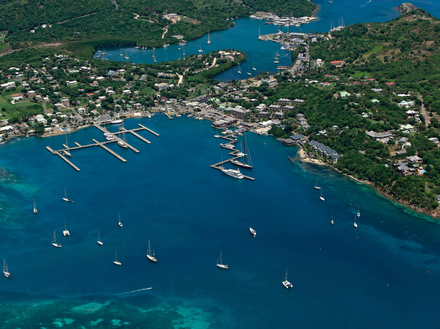 Falmouth Harbour vu du ciel