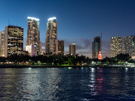 Miami by night - Bayfront Miami by night - Bayfront