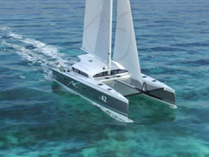 La nouvelle version du TS42 de Marsaudon Composites présentée sur le stand Bretagne