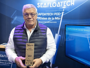 Seafloatech reçoit le prix coup de cœur au Nautic de Paris