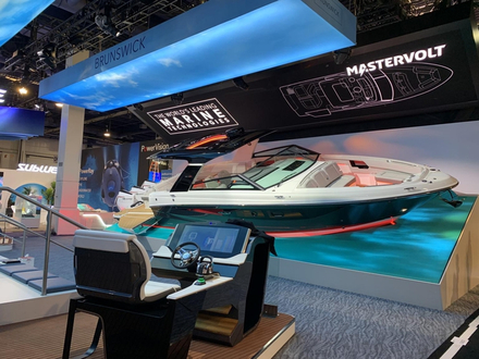 Le stand Sea Ray (Brunswick Group) au CES de Las Vegas 2020. Une présence qui aura fait le buzz ! 