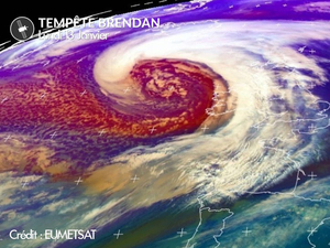 Tempête Brendan : une pression aussi basse que dans un ouragan