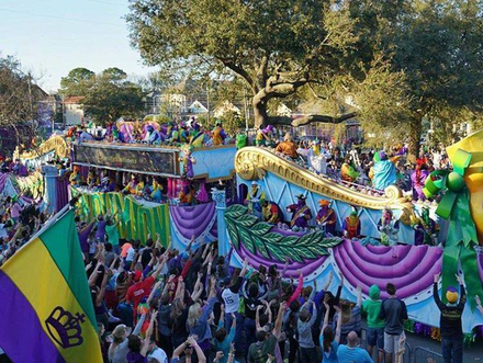 Le carnaval de la Nouvelle-Orléans se déroule sur cinq semaines, avec des concerts organisés aux quatre coins de la ville.