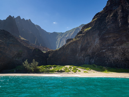 Kauai, la plus ancienne île d'un point de vue géologique. On l'appelle "l'île Jardin" du fait de sa végétation abondante. 