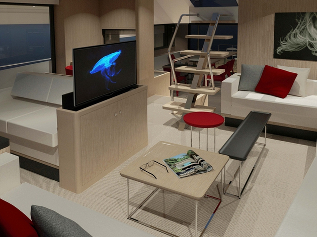 En configuration 6 cabines, le LEEN 72 pourra accueillir 10 passagers. Nautisme Article