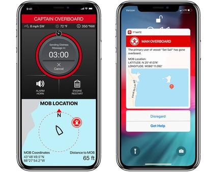 1st Mate se compose d'un hub intelligent, un ensemble de produits portables et une application pour dispositif mobile qui s'intègrent aux systèmes de propulsion d'un bateau. Nautisme Article