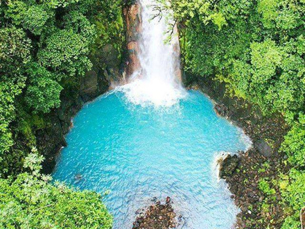 «Eau-Bleue c'est une cascade qui tombe au milieu de champs de canne, un petit bassin d'eau turquoise se forme autour de la cascade et l'eau y est limpide ! » «Eau-Bleue c'est une cascade qui tombe au milieu de champs de canne, un petit bassin d'eau turquoise se forme autour de la cascade et l'eau y est limpide ! »