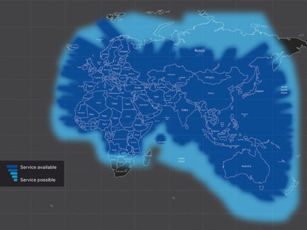 Les satellites couvrent l'Europe, l'ensemble du Moyen-Orient, la majeure partie de l'Afrique et de la Russie Occidentale ainsi qu'une grande partie de l'Asie du Sud-Est avec la Chine. Nautisme Article