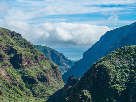 La vallée Barranco de Guayadeque sur l'île de Grande Canarie. La vallée Barranco de Guayadeque sur l'île de Grande Canarie.