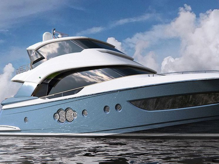 Destiné au marché US, le MCY 70 Skylounge est exposé à Biscayne Bay en avant-première. Nautisme Article