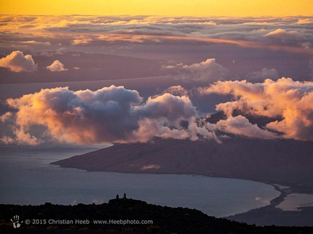 Il vous est possible d'observer la beauté de l'Océan Pacifique sur le point culminant de l'île, le volcan de Maui.