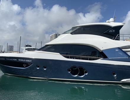 Le MCY 70 Skylounge en avant-première mondiale à Miami compte bien séduire le public US. Nautisme Article
