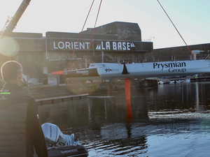 Une mise à l'eau pleine d'espoir pour Giancarlo Pedote et son IMOCA Prysmian Group