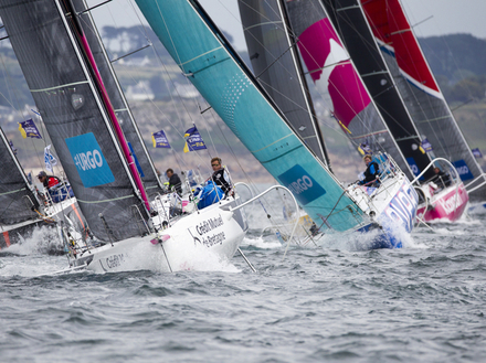 La flotte lors de l'édition 2019 de La Solitaire du Figaro La flotte lors de l'édition 2019 de La Solitaire du Figaro