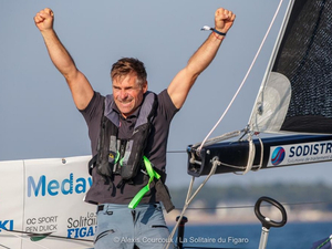 Fred Duthil (Technique Voile/Cabinet Bourhis Generali) remporte la 3e étape de la Solitaire du Figaro