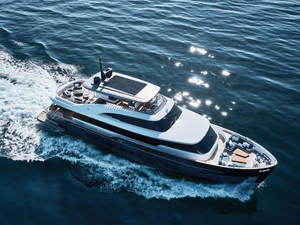 Première mondiale de l'Azimut Magellano 25 Metri au salon nautique de Gênes