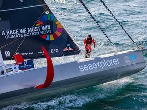 Derniers préparatifs pour Boris Herrmann (Seaexplorer-Yacht Club de Monaco) avant son départ pour le Vendée Globe