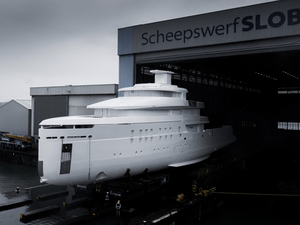 Le dernier navire d'expédition de 55 m Vitruvius sur le point d'être achevé