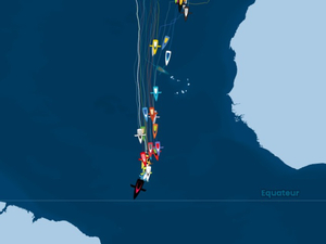 Juste avant l'Equateur, Charlie Dalin déloge Le Cam du podium