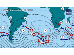 Météo du trophée Jules Verne : Anticyclone de Sainte-Hélène qui se contourne à grande vitesse
