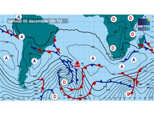 Météo du Trophée Jules Verne : descente rapide sur le dos d'une dépression