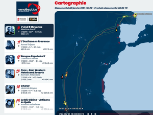 Vendée Globe : classement de 18h