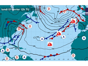 Météo Vendée Globe : flux de sud-ouest perturbé sur le proche Atlantique pour les prochaines arrivées